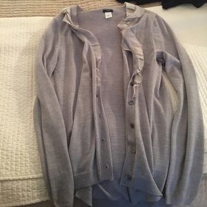 J Crew button down sweater w/ fun lace detailing